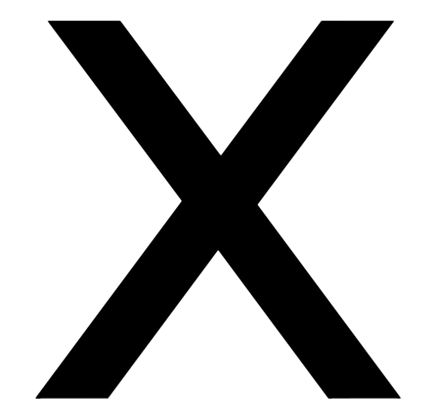 X Letter PNG Image With Transparent Background