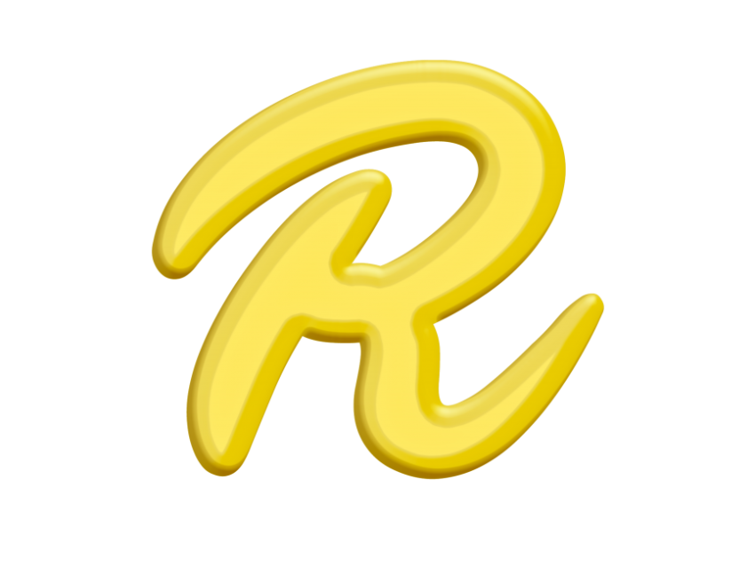 Yellow R Letter PNG Image Free Photo