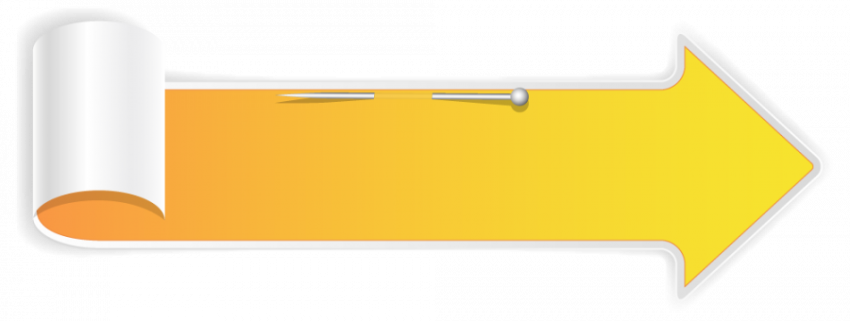 Yellow colour arrow label vector