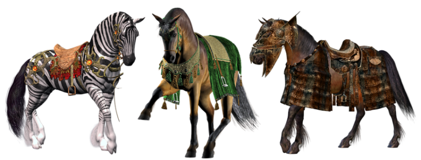 War Horse Pair PNG Photo