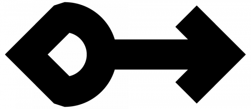 Black colour arrow sign icon vector
