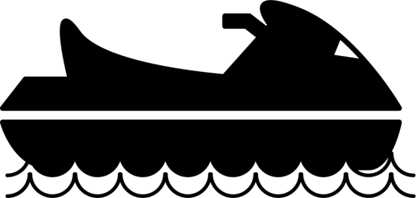 Silhouette Jet Ski PNG Logo Free Download