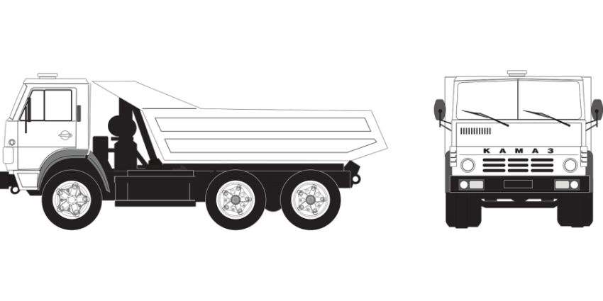 White art on Kamaz PNG truck Image
