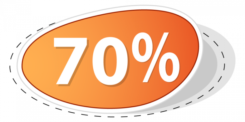 70% orange colour coupon vactor