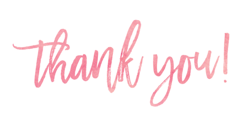 Pink Thank You PNG Animated Text Free Image