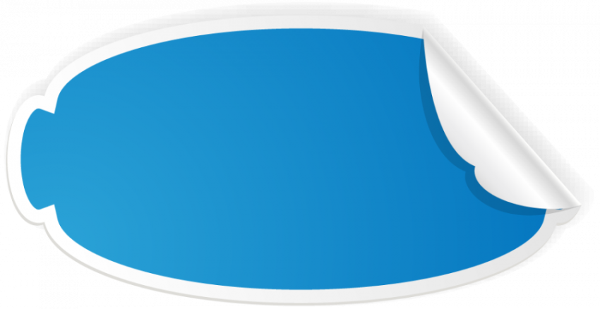 Blue paper folding label vactor graphic design