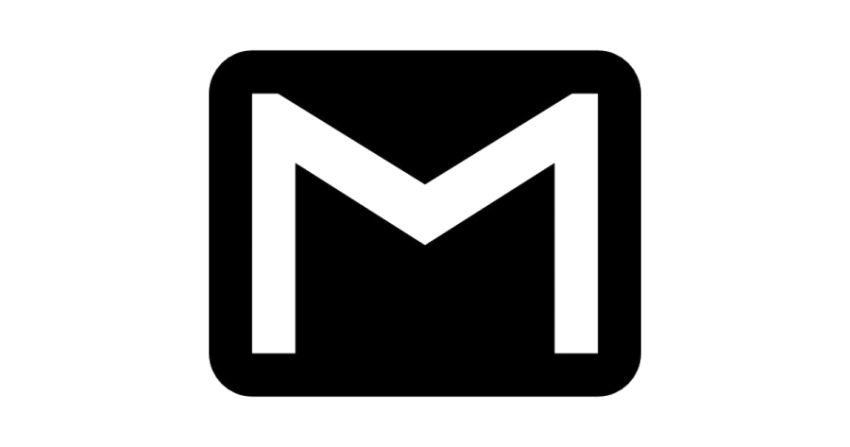 Black Gmail PNG Social Media App icon Free Download