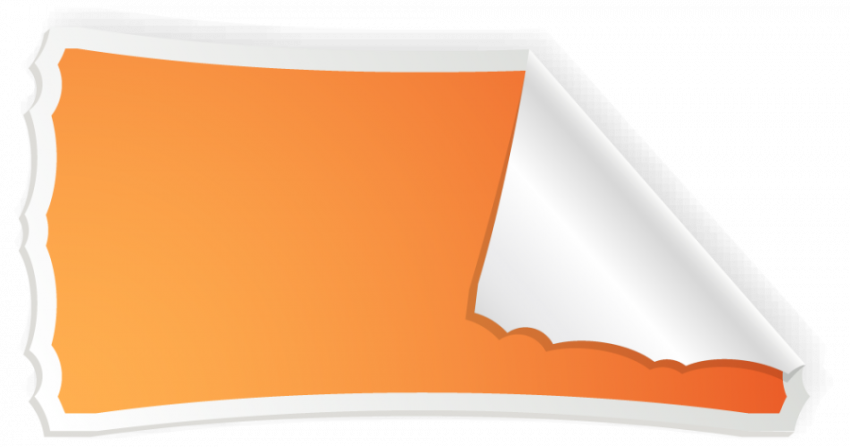 Orange paper folding vector graphic design
