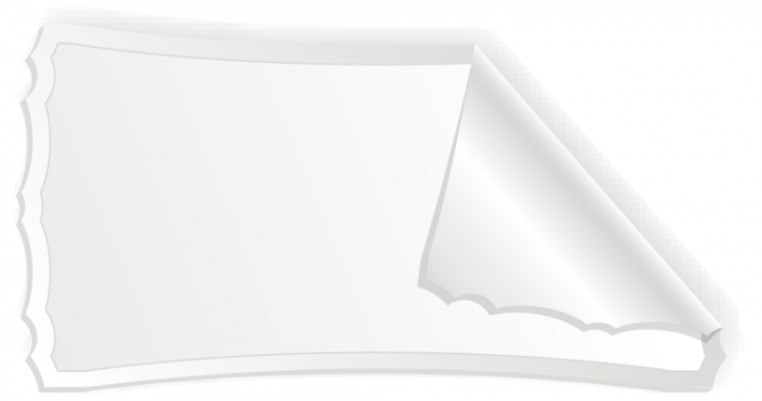 White plain paper folding vector graphic design