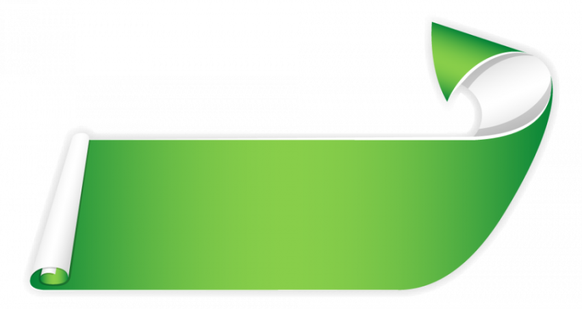 Green folding banner vector graphic design