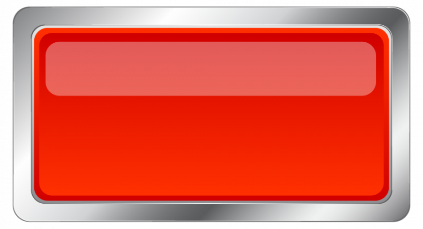 Red colour glossy button vector graphic design