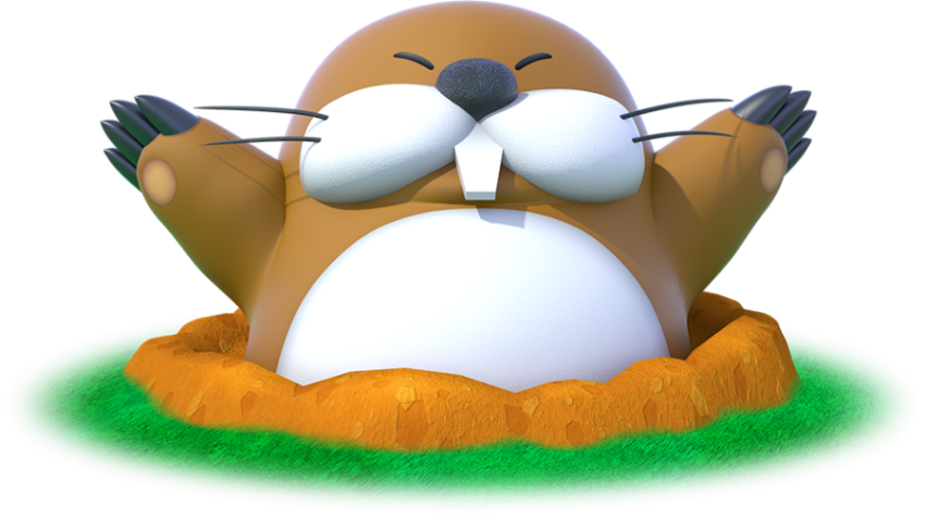 Monty Mole Clipart Animal PNG Cartoon