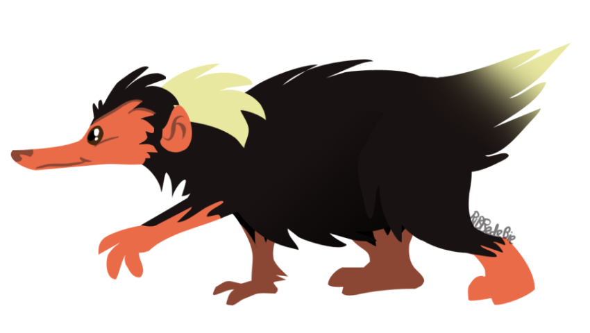 Stink Badger PNG Cartoon Character On Transparent Background