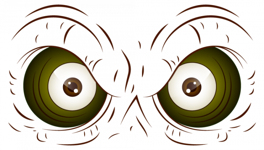 Cartoon Vector Angry Eyes , Cartoon Angry Green Eyes PNG Art - Transparent Background  Art Image Free Download