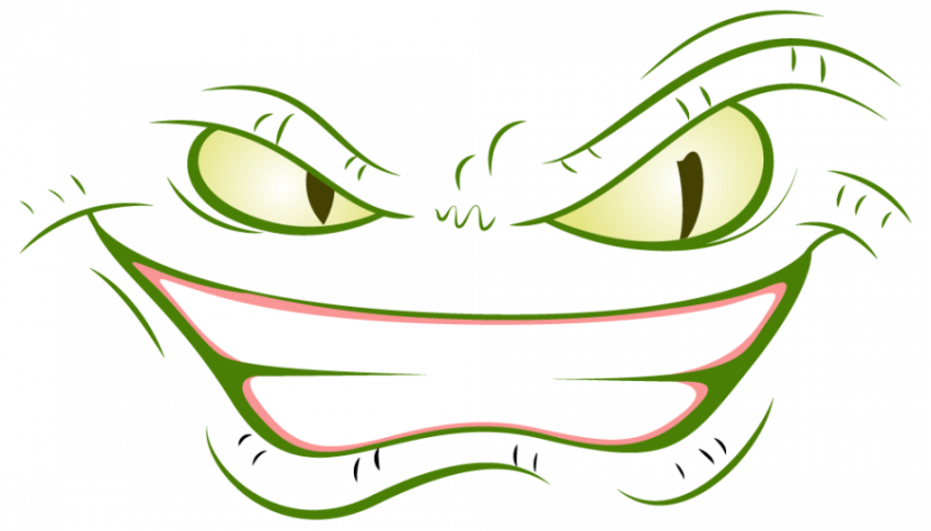 Monster Cartoon Vector Angry smile face , Cartoon Angry Green Art Face PNG icon  - Transparent Background  Art Image Free Download