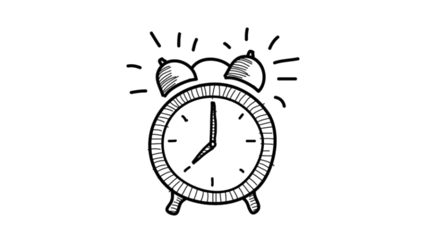 Alarm Clock PNG Altar Image Outline & Colorless Drawing