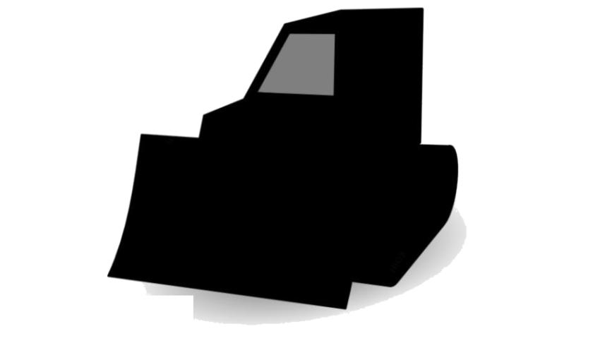 Black mini Bulldozer PNG Icon Free Download