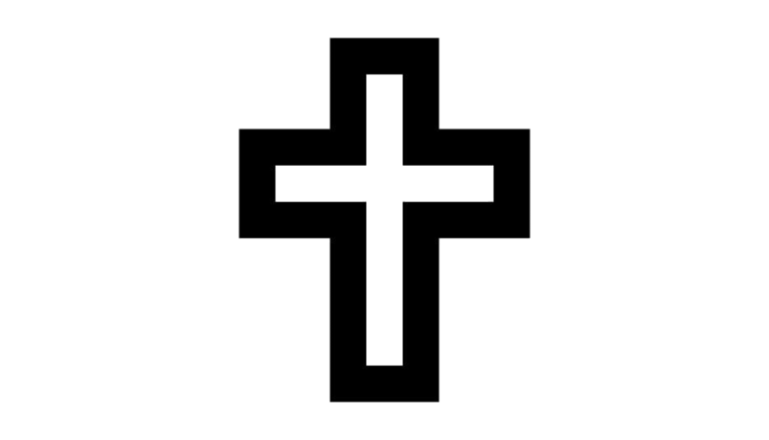 Christian Cross PNG Outline Free Download