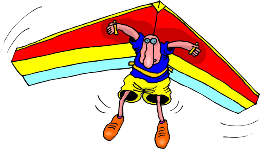 Cartoon Fly on Glider PNG Symbol Free Download