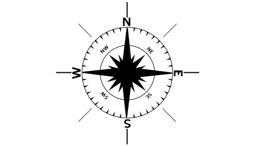 Compass North Image PNG Template Free Download