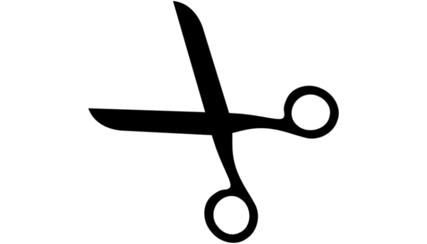 Scissor PNG Template on White Background