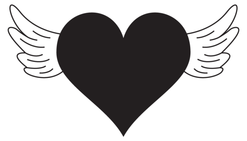 Black Heart with Small Wings Art Heart PNG illustration Stock Lovepik Heart Free Transparent Image