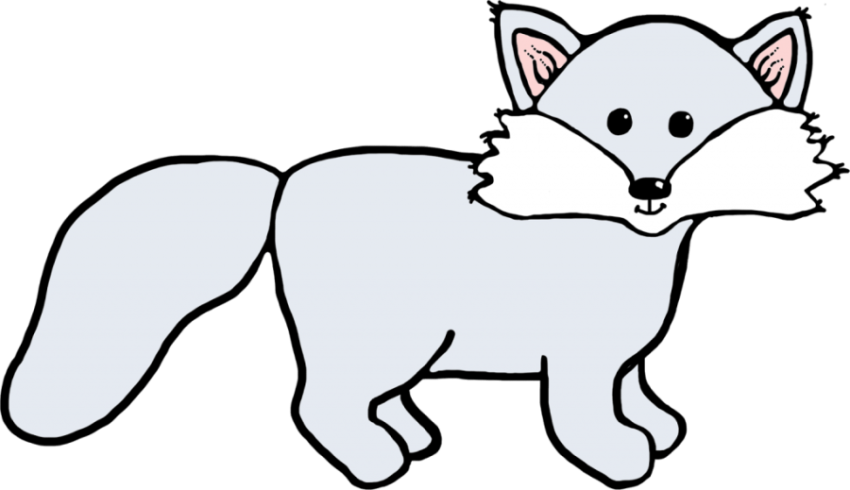 Cute Vector Art Arctic Fox PNG Icon Free Transparent Background