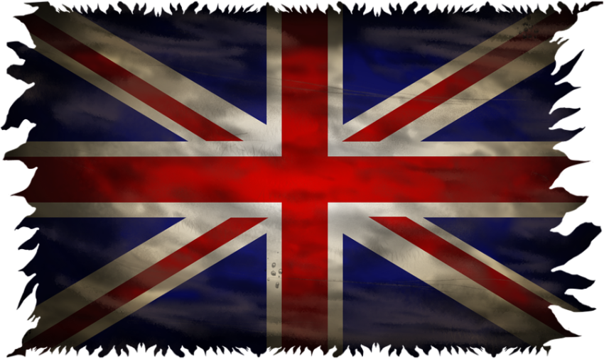 Silhouette Artistic United Kingdom Flag PNG Painting