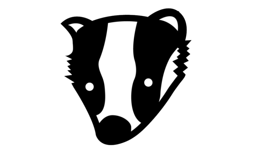 Black & White Badger Face Icon PNG Free Download