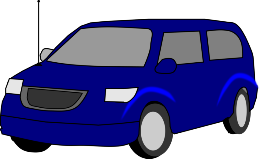 Blue Electric Car PNG Sticker Free Download