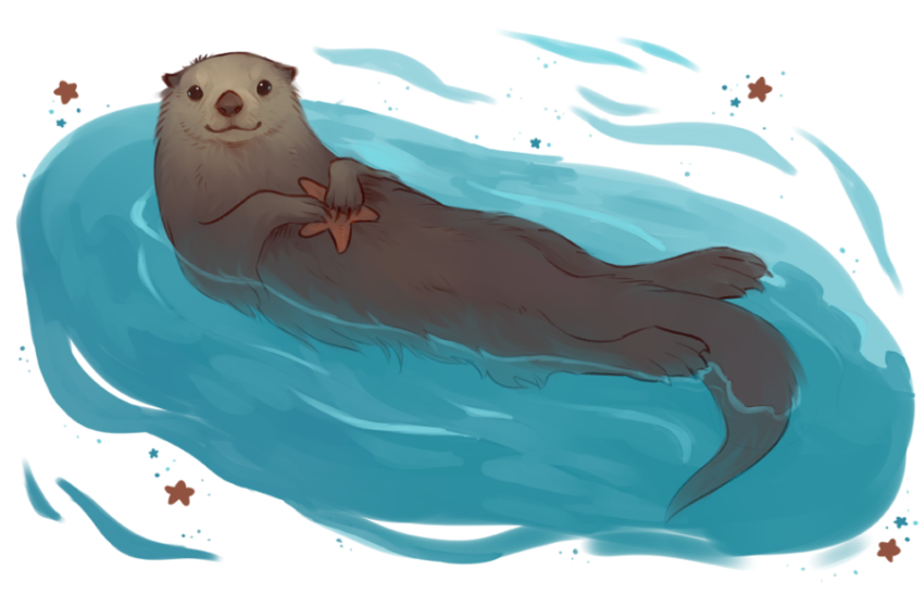 Swimming Otter PNG Picture Free Download