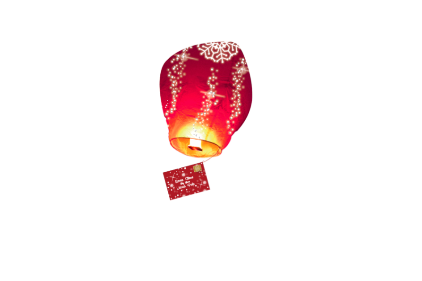 Isolated Air Ballon  Message Delivering Sky Lantern PNG Icon Transparent background