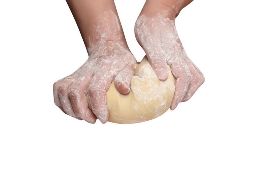 Hands Kneading White Flour,HD White Flour Photo Free Download PNG Image,Transparent Background