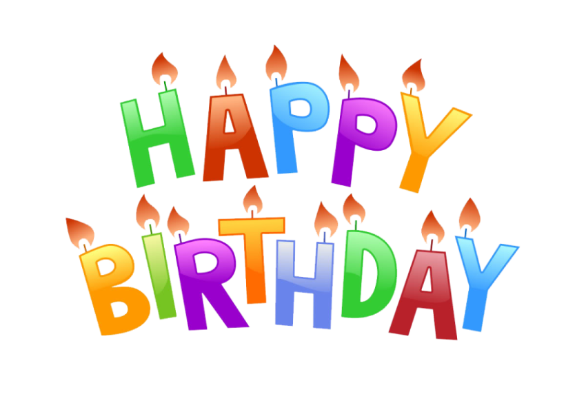 Clipart Happy Birthday Candle PNG Transparent Background