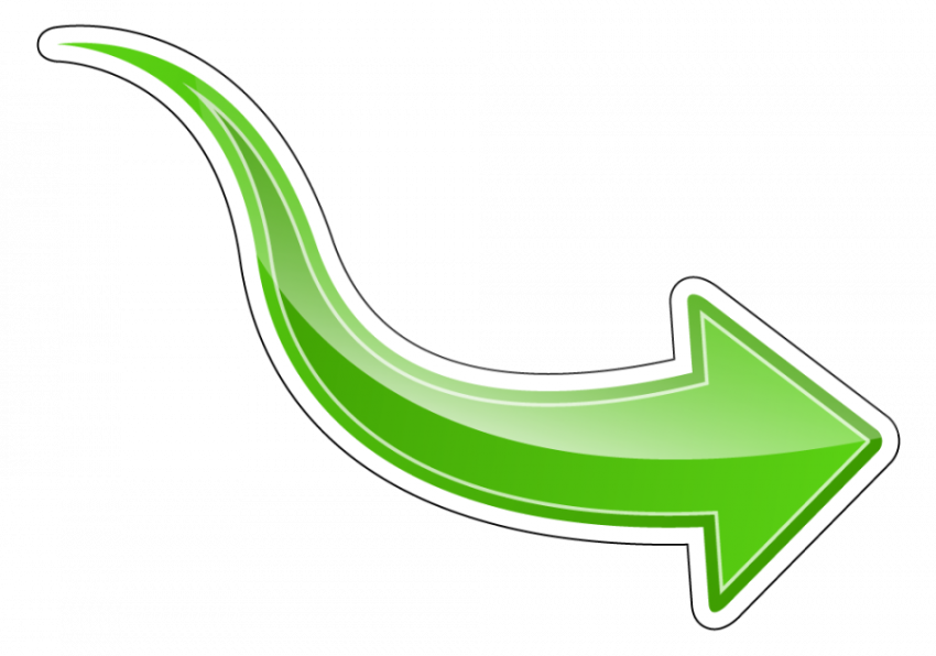 Glossy Green colour arrow sign vector graphic design