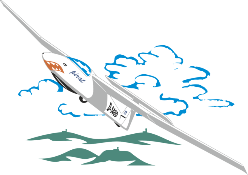 Glider Plane PNG Painting Free Download