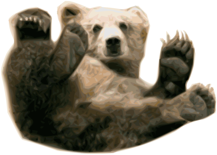 Waving Bear Brown Vector Art Illustartion Image PNG Transparent Free Download