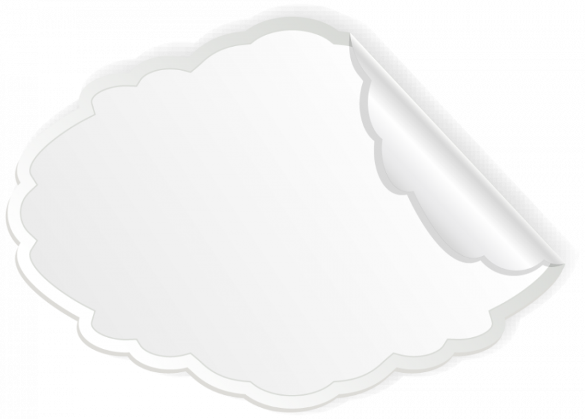 Peel of label white colour vector graphic design