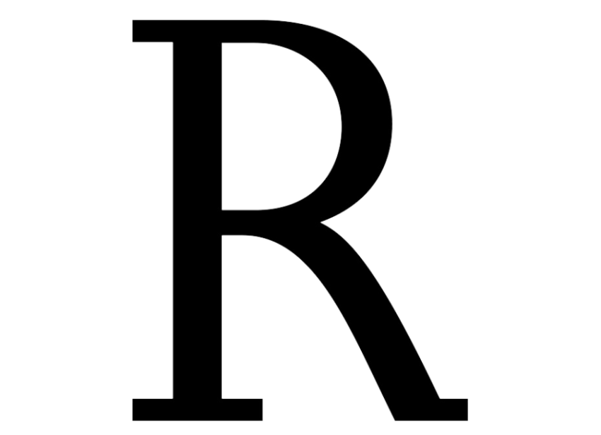 Cool R Letter PNG Simple Image