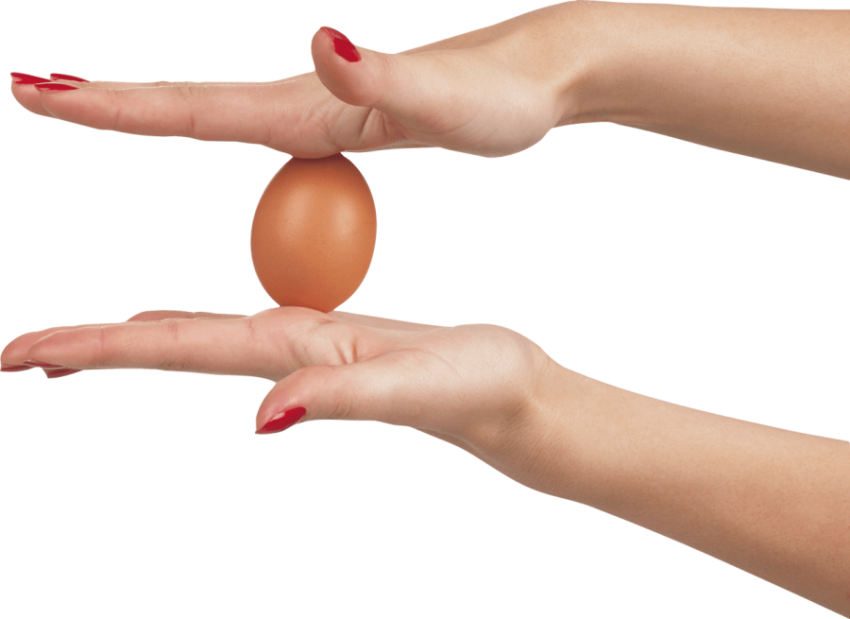 Brown Egg Between Girl Hands With Red Nail Paint,HD Photo Free Download PNG Image,Transparent Background