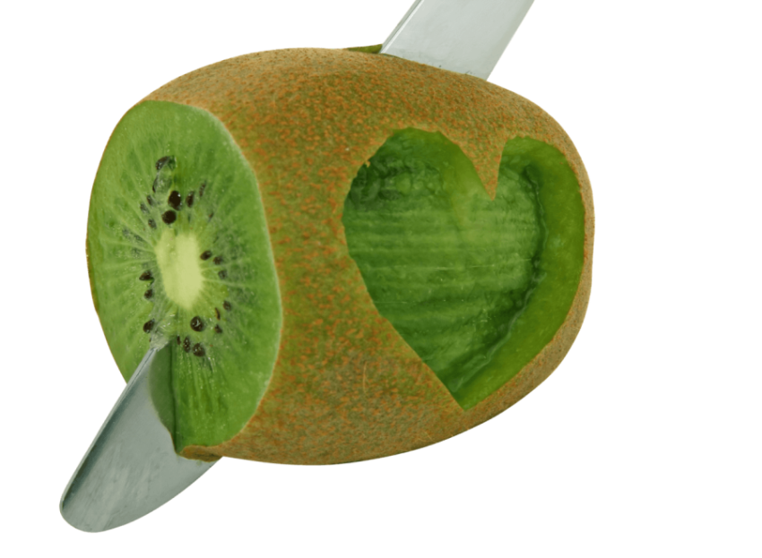 Heart Shape Carved Kiwi Fruit Cutting With Knife,Green Fruit With Brown PeelHD Heart Kiwi Photo Free Download PNG Image,Transparent Background
