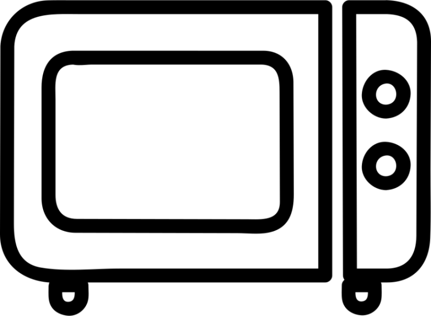 Sillhouette Microwave Oven PNG Outline Image