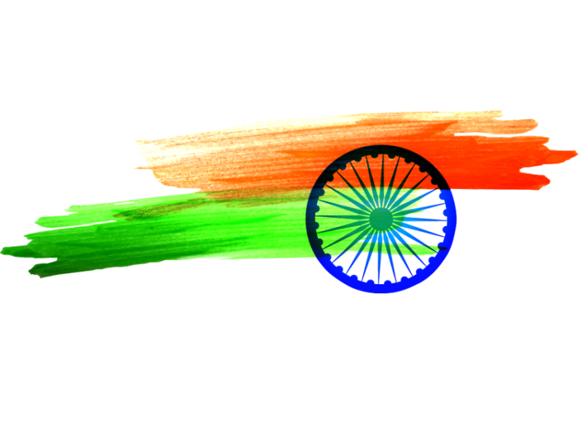 India Flag PNG Color Art Image