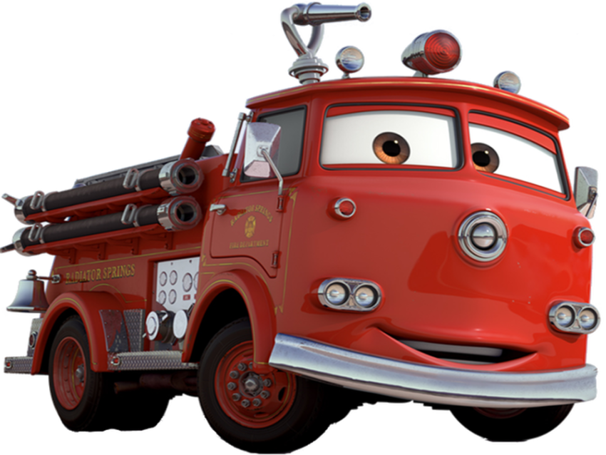 Cartoon Fire Truck PNG Character Free Download