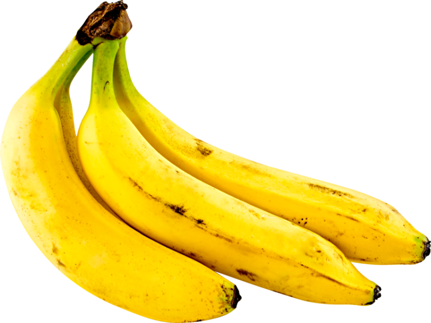 Three Yellow Color Bananas Bunch,Yellow Fruit,HD Bananas Photo Free Download PNG Image,Transparent Background