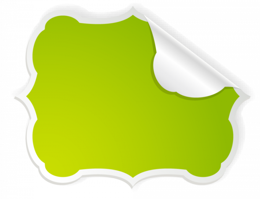 Green colour paper folding vector graphic design