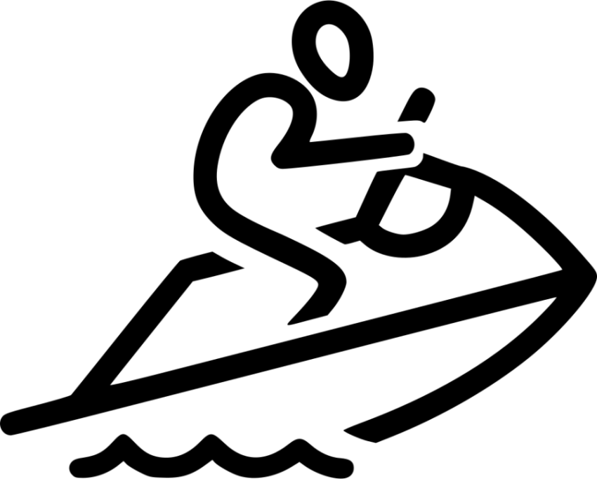 Jet Ski PNG outline Free Download