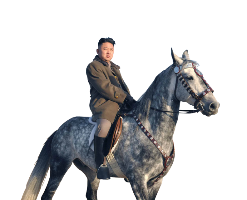 Kim Jong Un PNG  Horse Ridding Picture