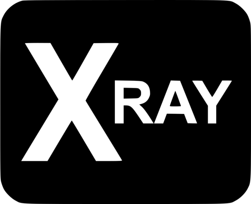 X Ray PNG Logo On Stock Isolated Free Download