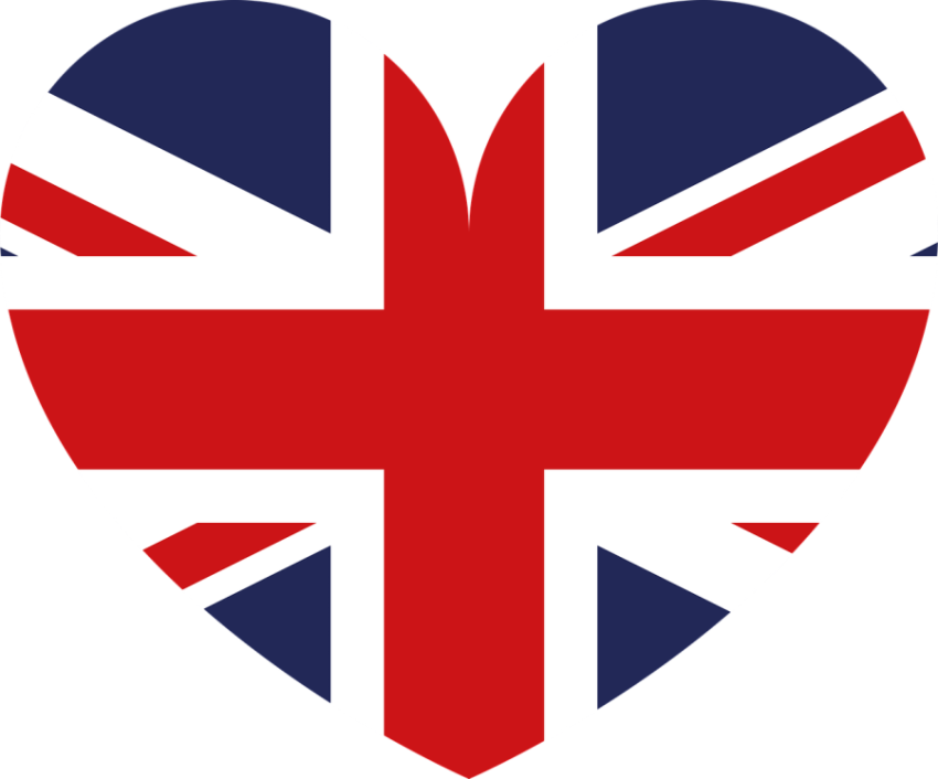 United Kingdom Flag PNG Heart Shape DownloadFree